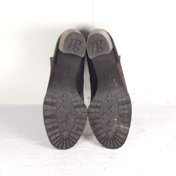 PAUL GREEN Women's Rockin US7,5-8 AU5,5 Brown Duede Leather Heel Ankle Booties - Picture 15 of 16